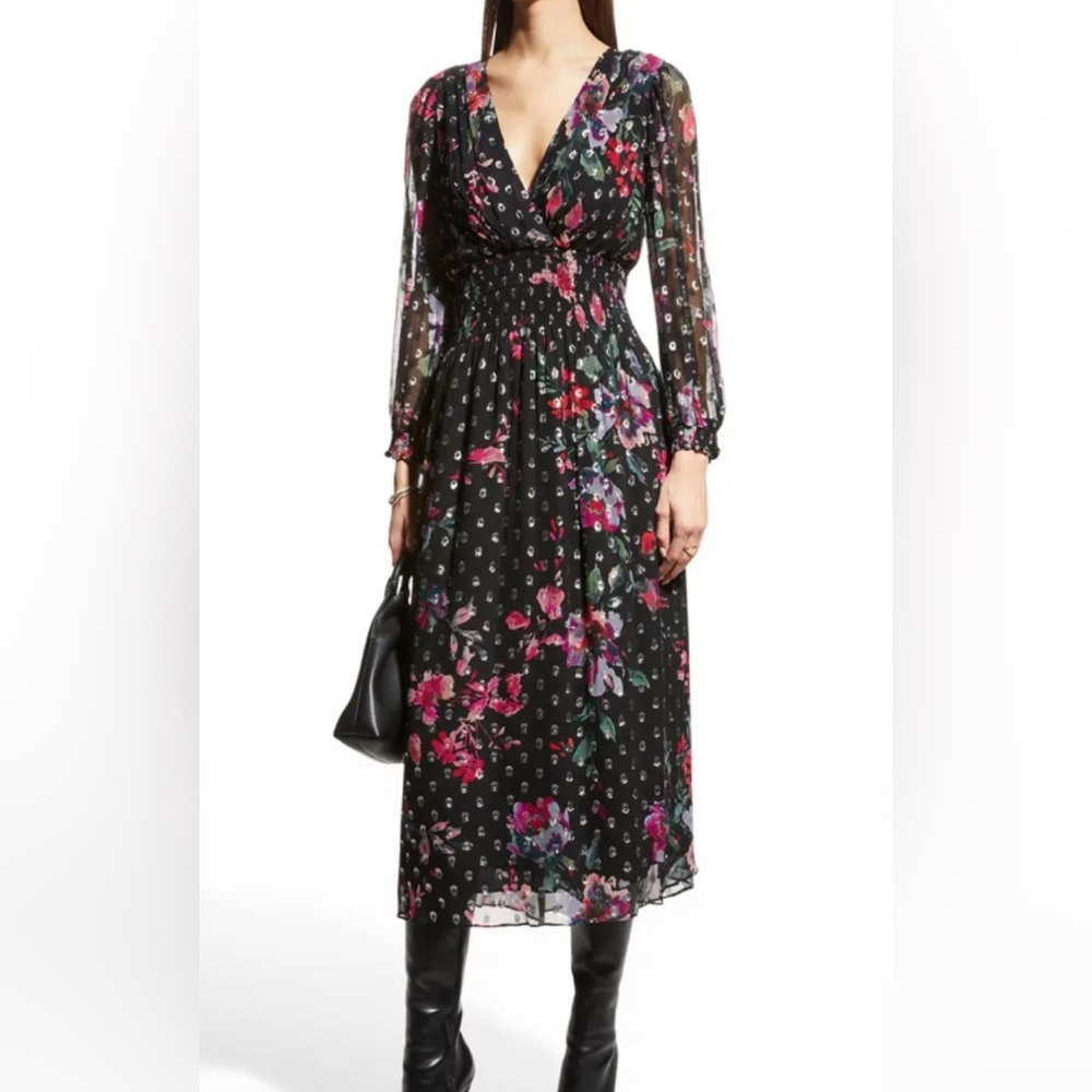 Shoshanna Sabrina Floral-Print Midi Dress